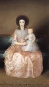 Francisco Goya Countess of Altamira and her Daughter oil painting picture wholesale